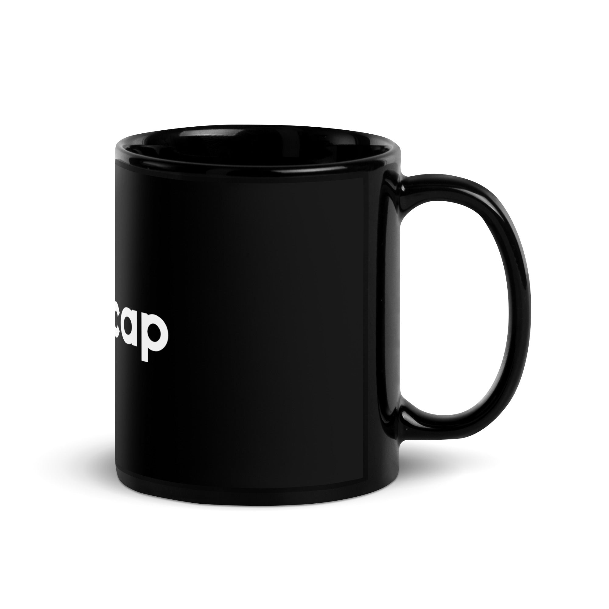 Uncap Black Glossy Mug